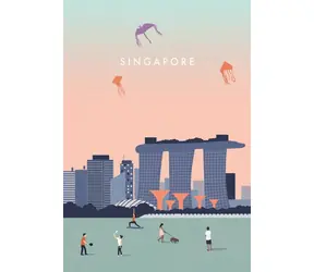 Puzzle Ravensburger : Singapur / 99 elementów / od 12 lat 