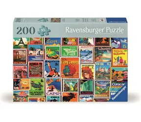 Puzzle Ravensburger : Znaczki z całego świata / 200 elementów / od 8 lat