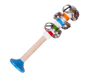 Grzechotki Bigjigs Toys w paski 1 szt. niebieskie / od 10 miesięcy
