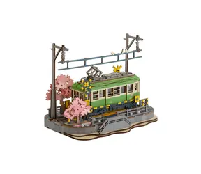 Drewniana układanka Robotime 3D Sakura Station