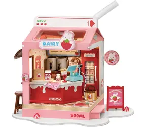 Domek w miniaturze Robotime Milk Bar Truskawka