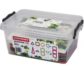 MAGFORMERS Geometria 1: Obrazy i Budynki - pudełko 45 sztuk