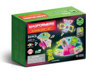 Zestaw świecący MAGFORMERS 20 elementów