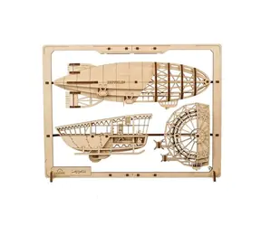Drewniana mechaniczna układanka Ugears 2.5D sterowiec Zeppelin