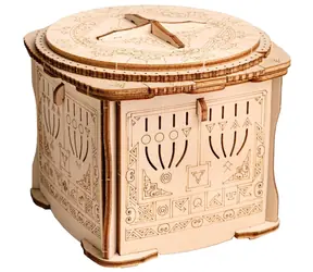 Drewniana układanka EscapeWelt 3D Secret Lock Box / Poziom trudności: łatwy / od 14 lat