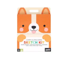 Petit Collage Travel Art Set Corgi / od 3 lat 