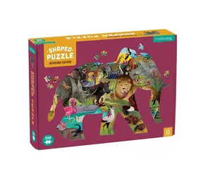 Mudpuppy Puzzle Afrykańskie Safari w kształcie słonia / 300 elementów / od 7 lat