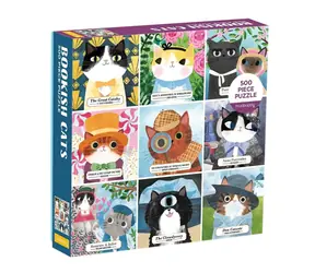 Mudpuppy Puzzle Bookish Cats / 500 elementów / od 8 lat