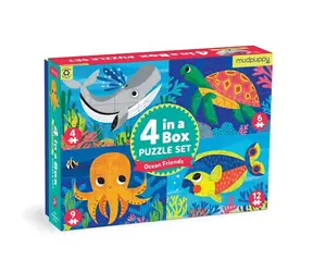 Zestaw Mudpuppy Puzzle Ocean 4 w 1 / od 2 lat