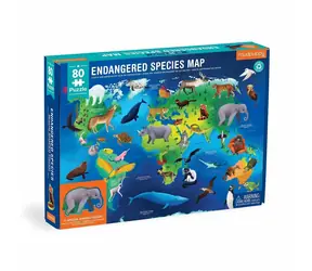 Puzzle Mudpuppy Gatunki zwierząt zagrożonych wyginięciem z całego świata / 80 elementów / od 6 lat