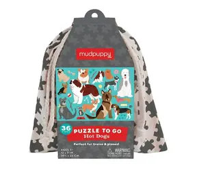 Puzzle Mudpuppy Psy w woreczku materiałowym / 36 elementów / od 3 lat