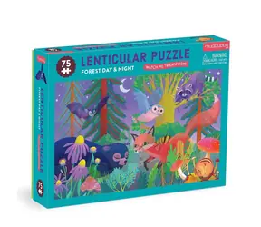 Mudpuppy Lenticular Effect Puzzle Forest Day and Night / 75 elementów / od 5 lat