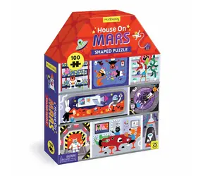 Mudpuppy Puzzle Dom na Marsie w kształcie domku / 100 elementów / od 5 lat