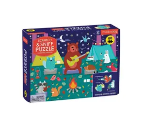 Mudpuppy Puzzle Zwierzęcy Przyjaciele przy Ognisku z Zapachem / 60 elementów / od 4 lat