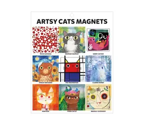 Mudpuppy Magnesy Artystyczne Koty 9 szt / od 6 lat