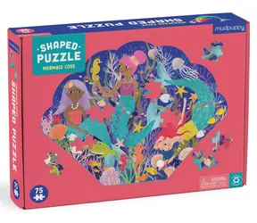 Mudpuppy Puzzle Mermaid Cove - w kształcie muszli / 75 elementów / od 5 lat