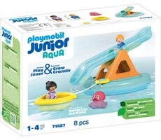 Playmobil® Junior Aqua 71687 Wyspa do pływania ze zjeżdżalnią / Liczba elementów: 8 / od 1 roku życia