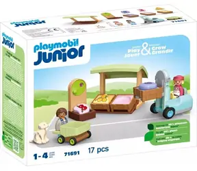 Playmobil® Junior 71691 Stoisko z żywnością ekologiczną i wózek widłowy / Liczba sztuk: 17 / od 1 roku