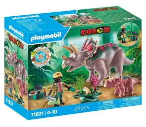 Playmobil® Dinos 71821 Triceratops z dzieckiem / Liczba elementów: 29 / od 4 lat