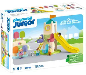 Playmobil® Junior 71703 Wieża przygód ze stoiskiem z lodami / Liczba elementów: 18 / od 1 roku życia