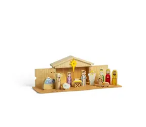 Bigjigs Toys Drewniana szopka / 13 elementów / od 2 lat