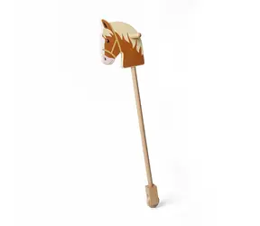 Bigjigs Toys Drewniany koń bujany na patyku / od 18 miesięcy