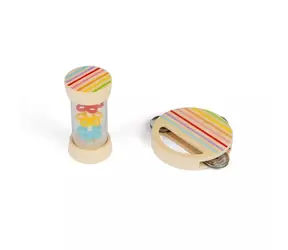 Bigjigs Toys Mini zestaw z pałeczkami deszczowymi i tamburynem / od 18 miesięcy