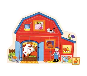 Puzzle farma Bino / 13 elementów / od 12 miesięcy