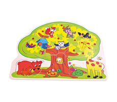 Bino Puzzle wesołe zwierzęta / od 12 miesięcy