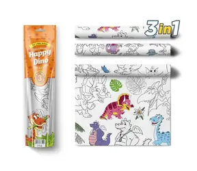 Obrusy malarskie Pexi 3 szt. - Szczęśliwe Dinozaury (Happy Dino) / od 3 lat