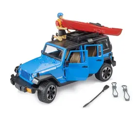 Bruder Jeep Wrangler Rubicon z kajakiem i figurką / 1:16 / od 4 lat
