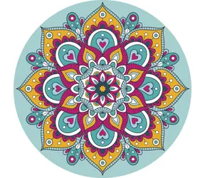 GRAFIX Obraz diamentowy na ramie Mandala turkusowa 30cm