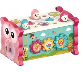 CHIPOLINO Kostka silnikowa 8w1 Owl różowa / od 18 miesiąca