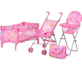 CHIPOLINO Zestaw dla lalek 3w1 Trixy Serca / od 3 lat