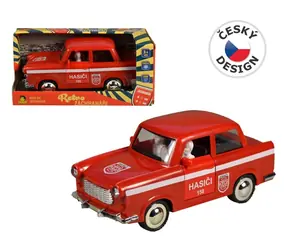 MaDe 98529 - Retro wóz strażacki na kole zamachowym 6 x 17 x 8 cm