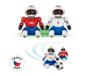 MaDe 00925 - Zigybot zdalnie sterowany robot piłkarski, 2 szt. + 2 bramki, 36 x 24 cm