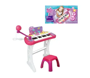 MaDe 11695 - Pianino na baterie ze stojakiem i mikrofonem