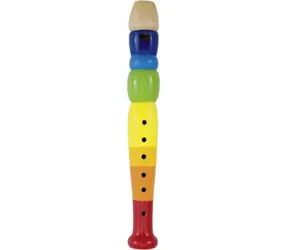 GOKI Flet drewniany dziecięcy 20 cm tęczowy / od 5 lat