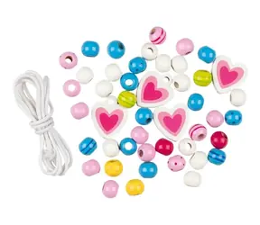 GOKI Drewniane koraliki do nawlekania / od 3 lat