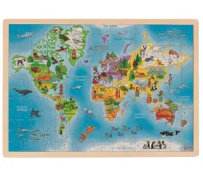 GOKI Drewniane puzzle Nasz Świat / 192 elementy / od 4 lat