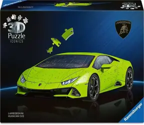 Ravensburger 3D Puzzle Iconics: Lamborghini Huracán Evo green / 108 pieces / from: 8 years