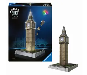 Puzzle 3D Ravensburger Iconics: Big Ben (Edycja nocna) / 216 elementów / od: 8 lat