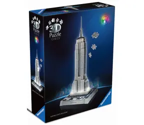 Puzzle 3D Ravensburger Iconics: Empire State Building (Edycja nocna) / 216 elementów / od: 8 lat