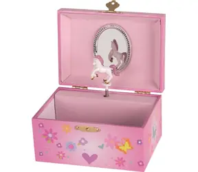 GOKI Play Jewelry Box Kwiatowy Jednorożec, Melodia: Jezioro Łabędzie