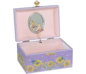 GOKI Pixie Play Jewelry Box: Słoneczniki, Melodia: Jezioro Łabędzie
