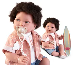 Antonio Juan 33361 Pipo HAIR - realistyczna lalka niemowlęca z miękkim materiałem - 42 cm / od 3 lat