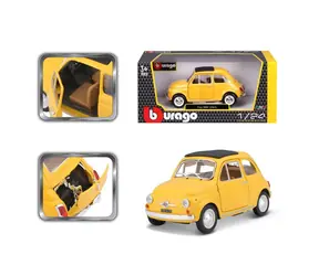 Bburago Fiat 500 F 1965 Żółty / skala 1:24