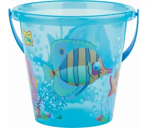 Wiaderko Androni Fish transparentne niebieskie / średnica 17 cm / od 12 miesięcy