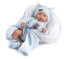 Guca 10221 HUGO - realistyczna lalka bobas z dźwiękami i miękkim materiałem - 38 cm / od 3 lat