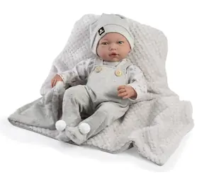 Guca 961 LIAM - realistyczna lalka bobas z dźwiękami i miękkim materiałem - 38 cm / od 3 lat